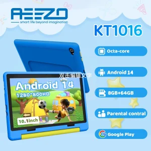 AEEZO 10" Android 14 Kids Tablet with Case